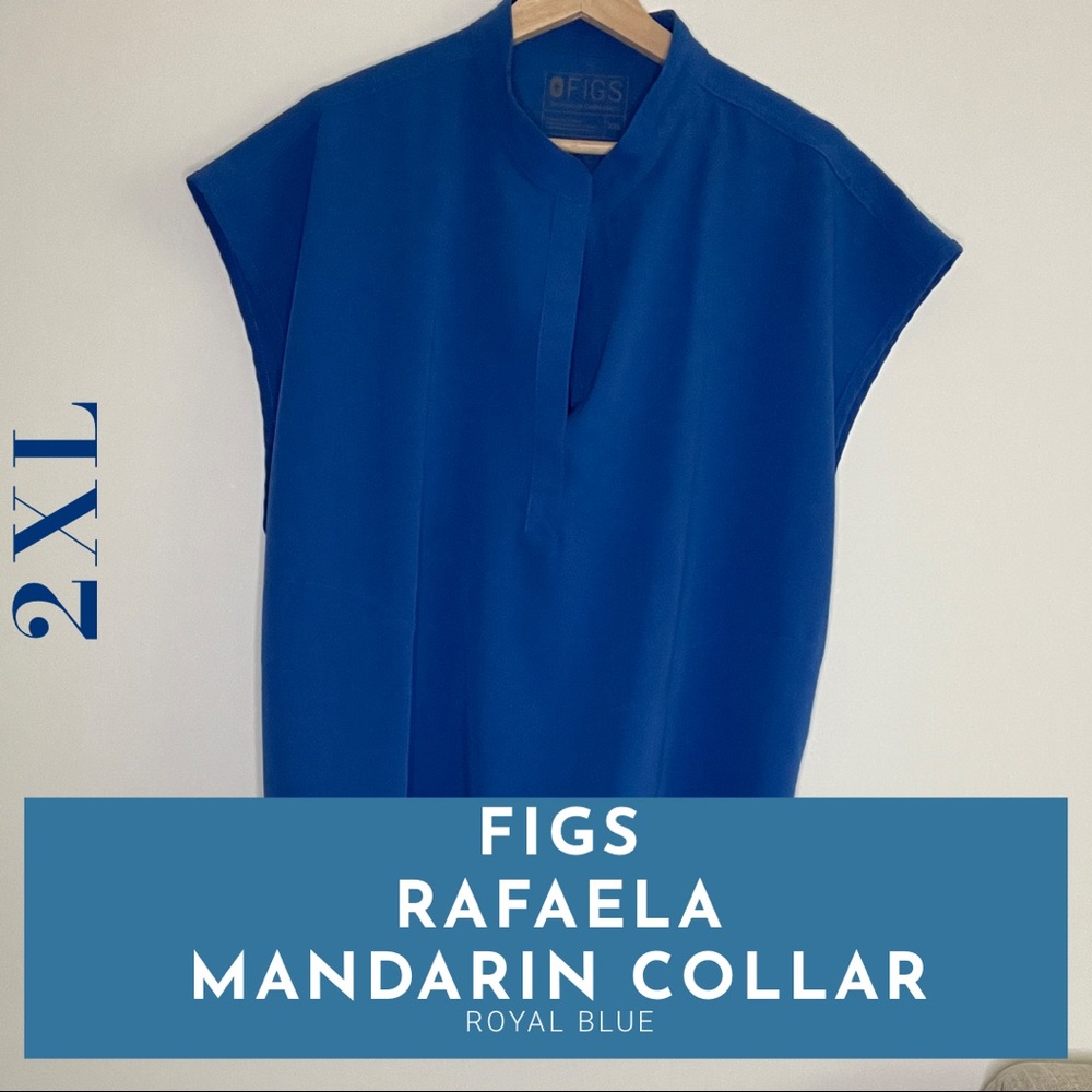 FIGS Rafaela Mandarin Collar Scrub Top